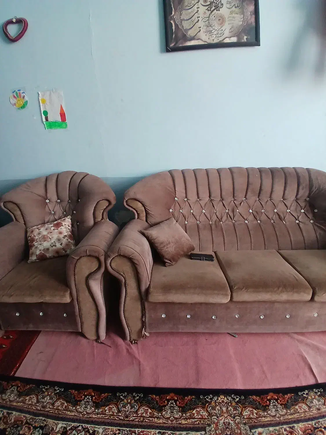 فروش یک دست مبل|مبلمان خانگی و میز عسلی|کاشمر, |دیوار