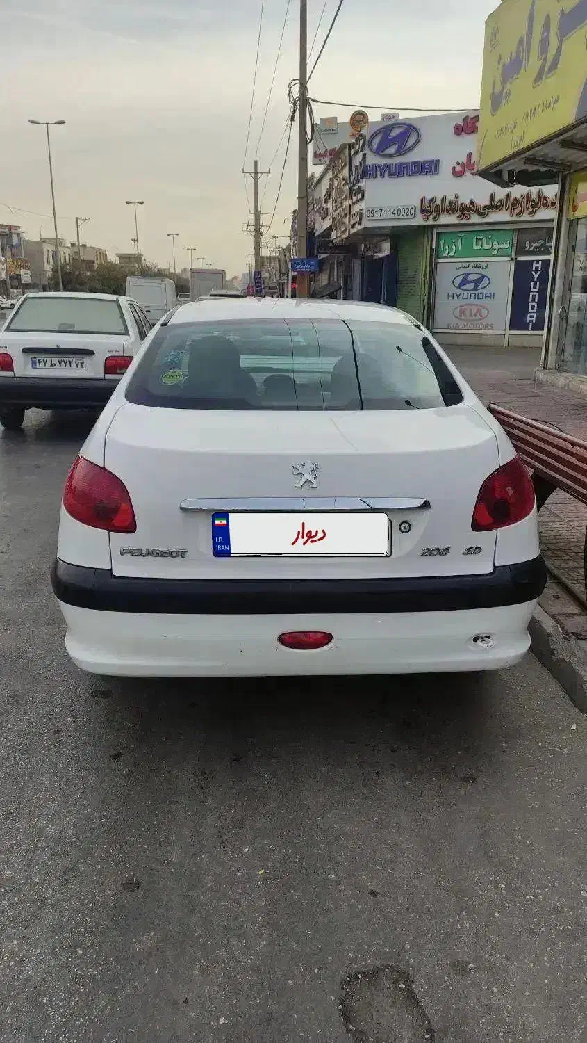 206 sd|خودرو سواری و وانت|شیراز, درکی|دیوار