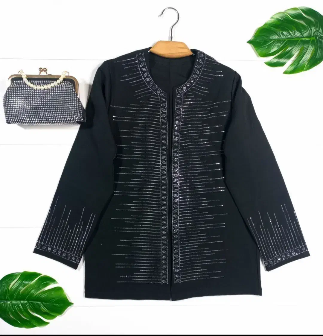 مانتو نگین کاری مجلسی|لباس|خزل, |دیوار