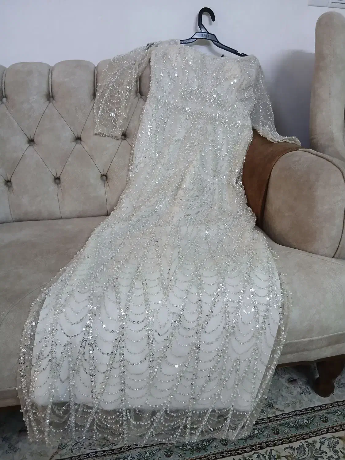 لباس مجلسی تمام سنگ و مروارید دوزی|لباس|ری, فیروزآباد|دیوار