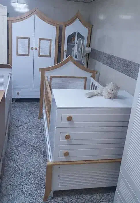 سرویس خواب چوب کودک مواد ضد حساسیت و رنگهای ملایم|اسباب و اثاث بچه|تهران, الهیه|دیوار