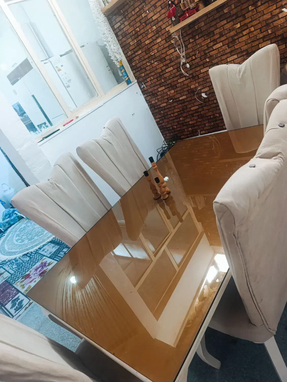 میز غذا خوری ۶ نفره|میز و صندلی غذاخوری|زرندیه, |دیوار