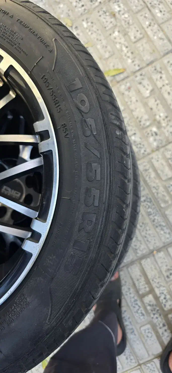 رینگ استیل ، لاستیک خارجی  سایز 195/55/15  در سایز|قطعات یدکی و لوازم جانبی|شهرکرد, |دیوار