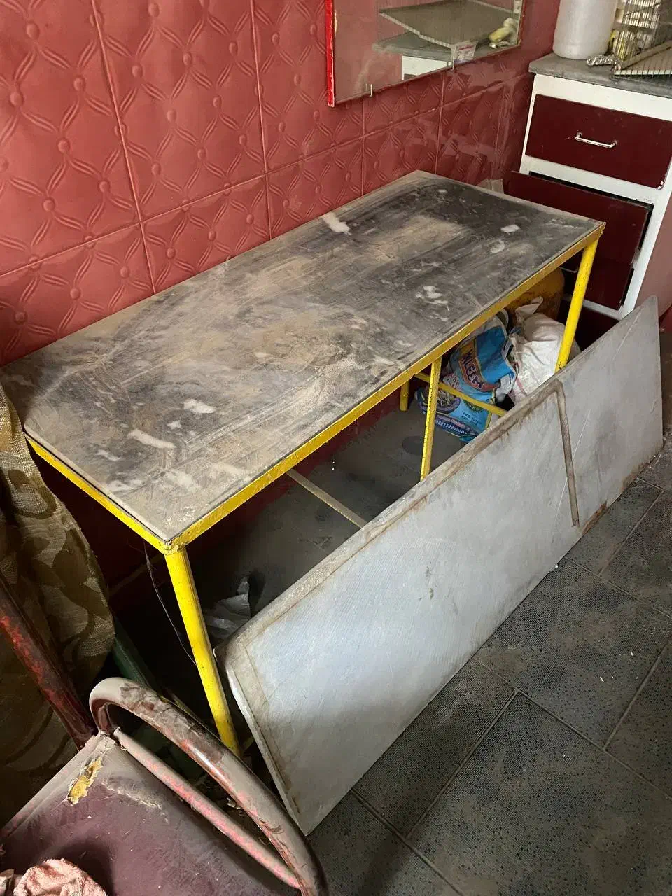 میز کار با سنگ|میز و صندلی غذاخوری|سبزوار, مدرس|دیوار