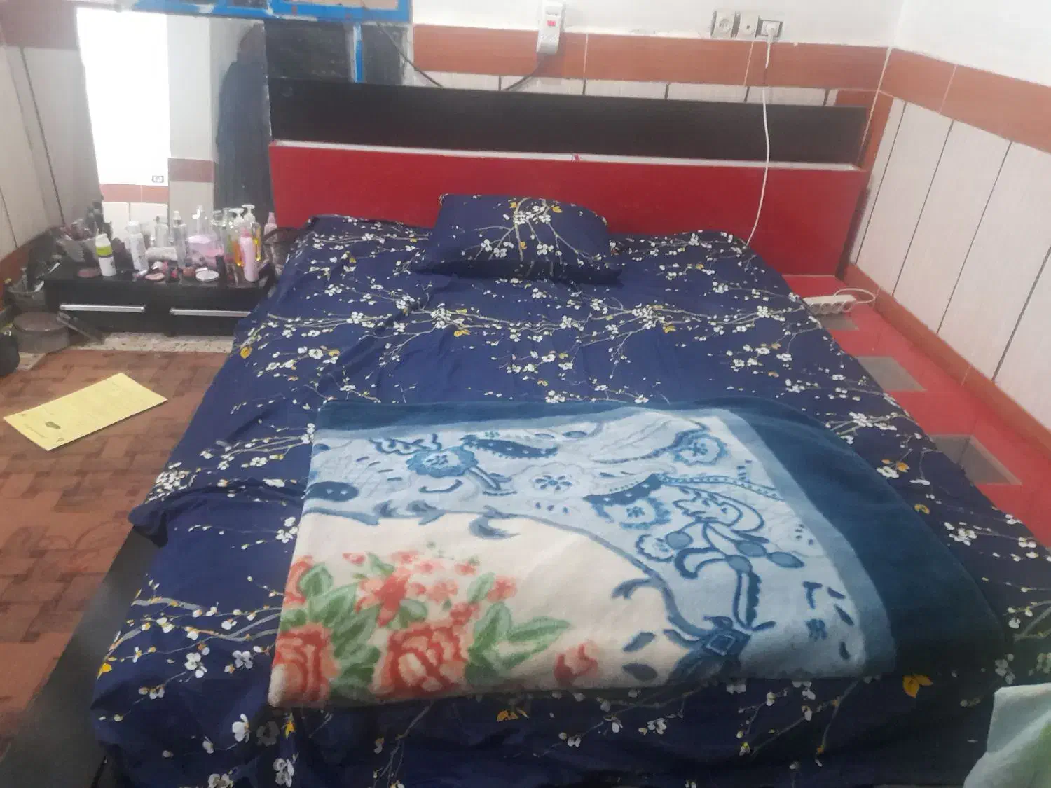 تشک و تخت چوبی ام دی اف ۲کشو|تخت و سرویس خواب|دوگنبدان, |دیوار