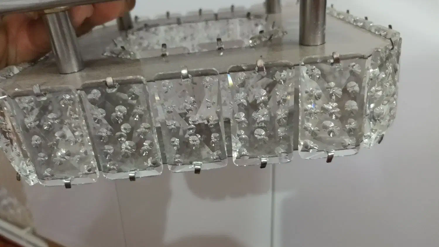 چراغ سقفی مدرن و جدید کریستالی|لوستر و چراغ آویز|تبریز, |دیوار