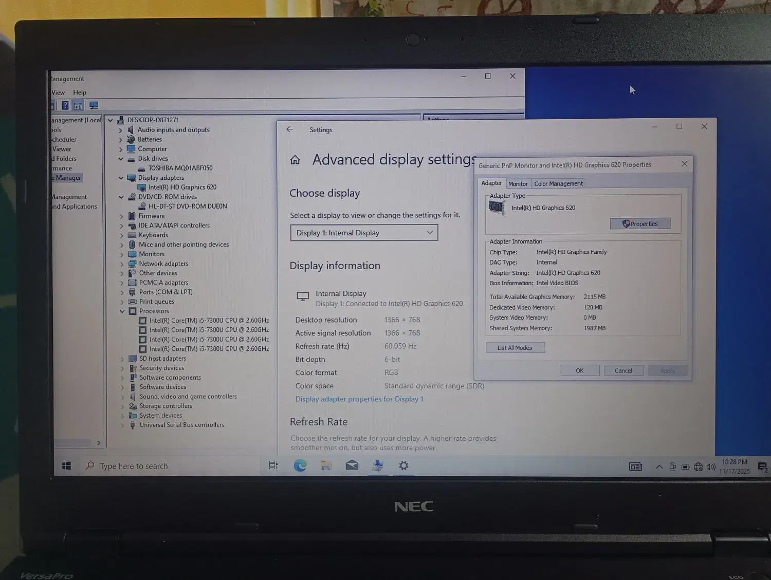 لپ تاپ ساخت ژاپن کورآئ ۵ نسل ۷ ddr4|رایانه همراه|مهرستان, |دیوار
