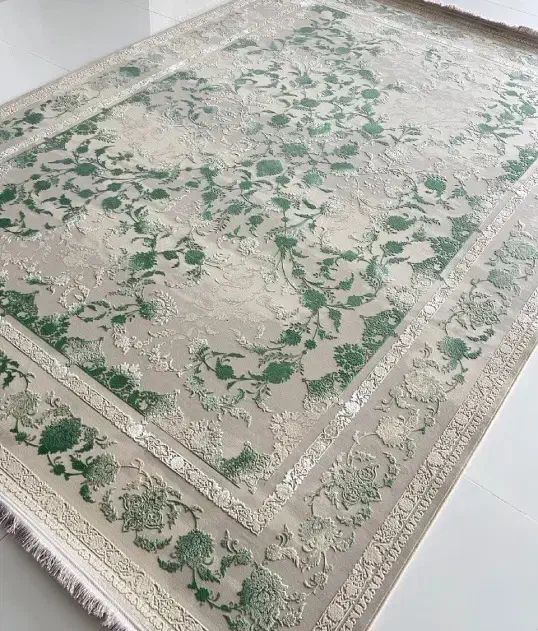 فرش افشان گل برجسته 700 شانه طوسی سبز طرح به دخت|فرش|تهران, شهرک شریعتی|دیوار