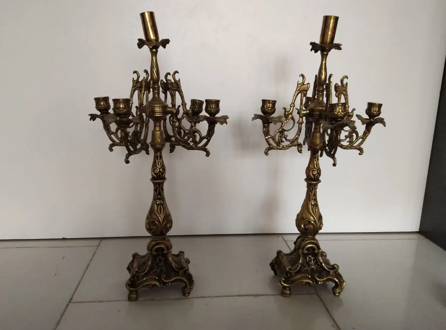 آینه شعمدان برنز|کلکسیون اشیاء عتیقه|پردیس, فاز ۸|دیوار