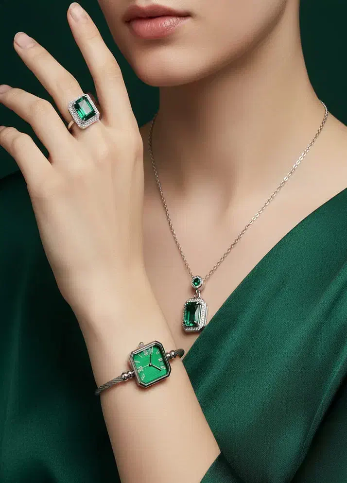 ست زنانه ساعت و گردنبند و انگشتر|جواهرات|کرج, حصارک بالا|دیوار