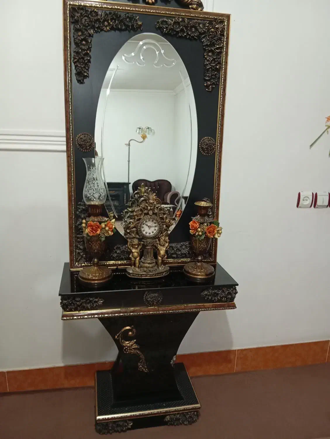 آیینه وشمعدان|آینه|میاندوآب, |دیوار