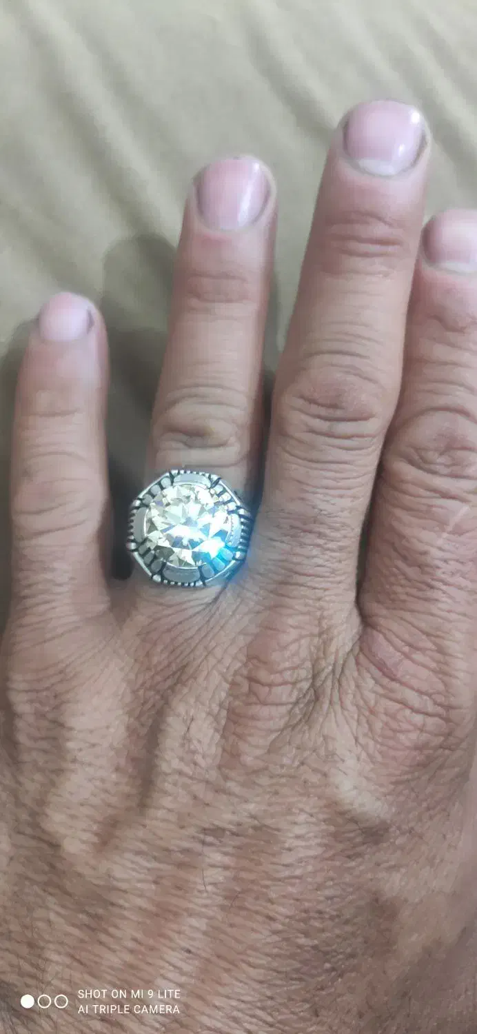 انگشتر موزونایت نقره 925|جواهرات|مهاباد (آذربایجان غربی), |دیوار