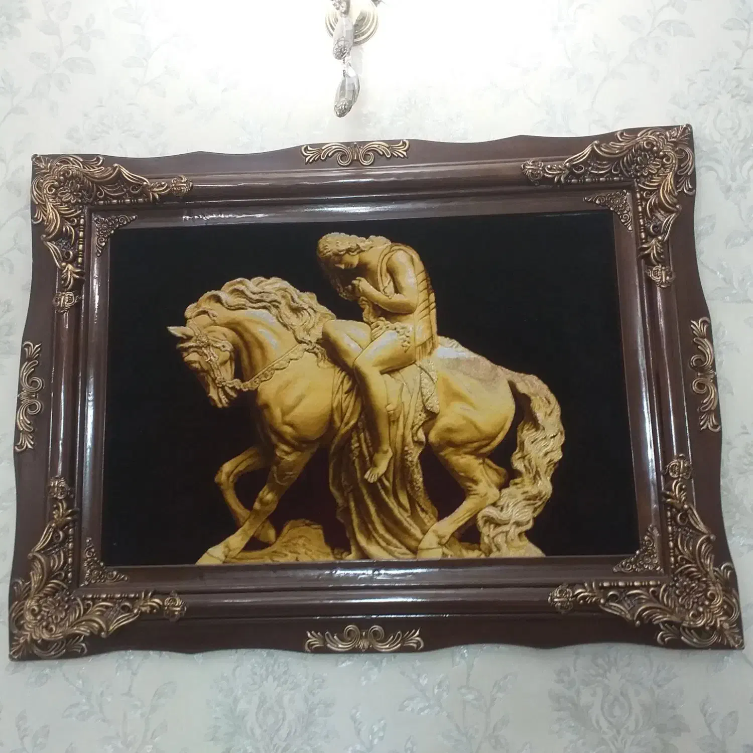 تابلو فرش طرح تندیس چله ابریشم|تابلو فرش|تهران, آبشار تهران (دریاچه)|دیوار