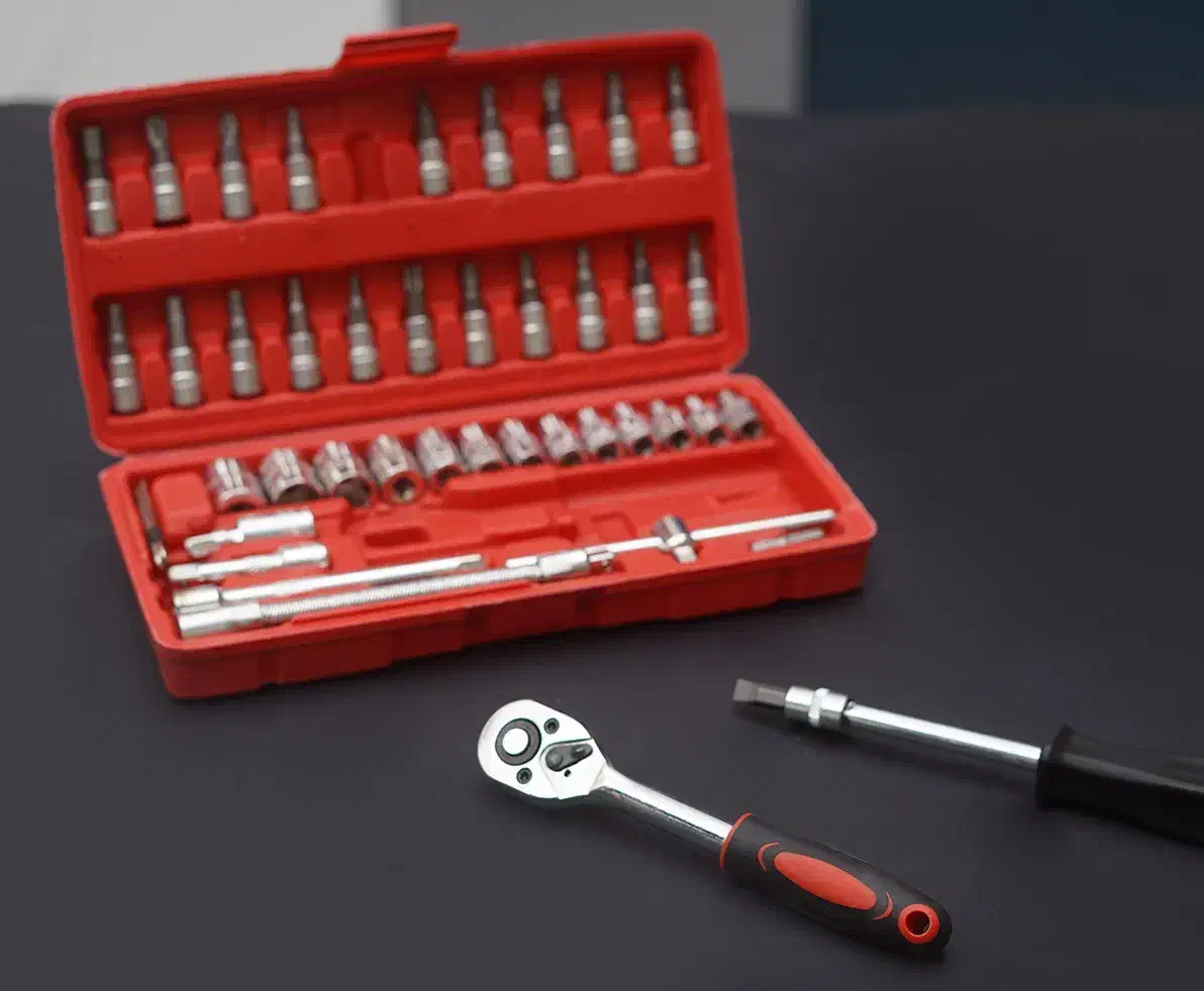 آچار بکس 46 عددی (آکبند شرکتی) جعبه ابزار حرفه ای|ابزارآلات|اصفهان, جلفا|دیوار