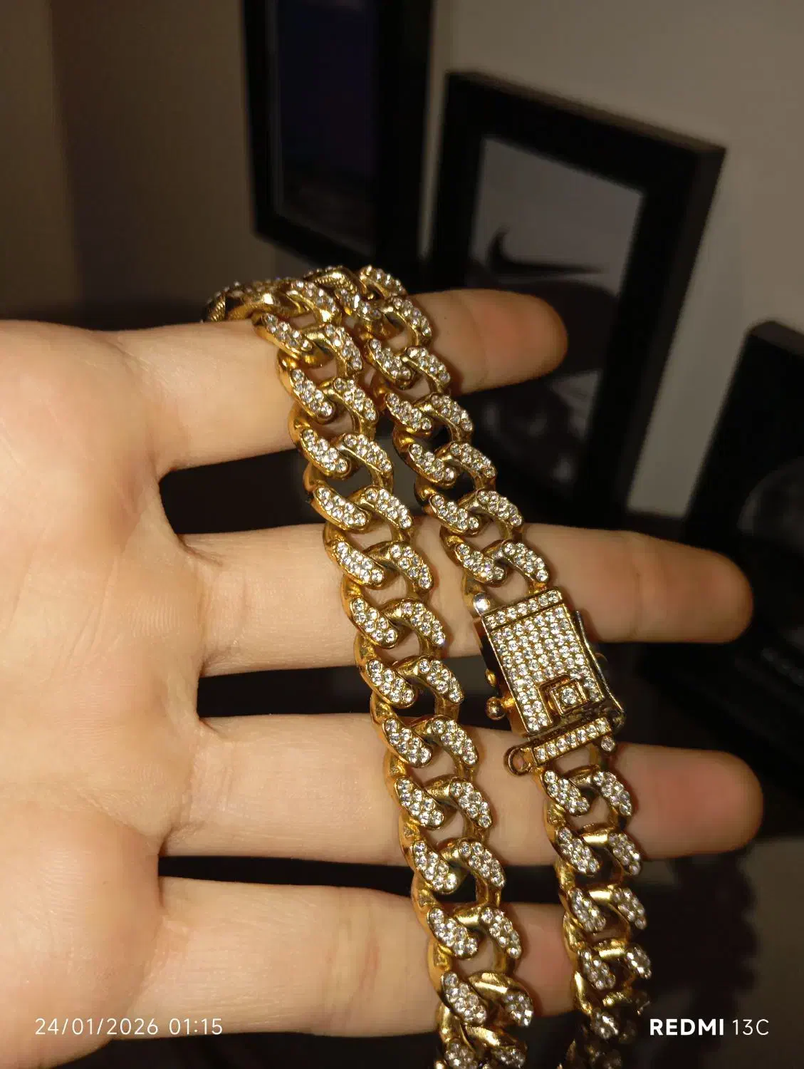 گردنبند فول نگین طلایی|بدلیجات|اندیشه, شهرک صدف|دیوار