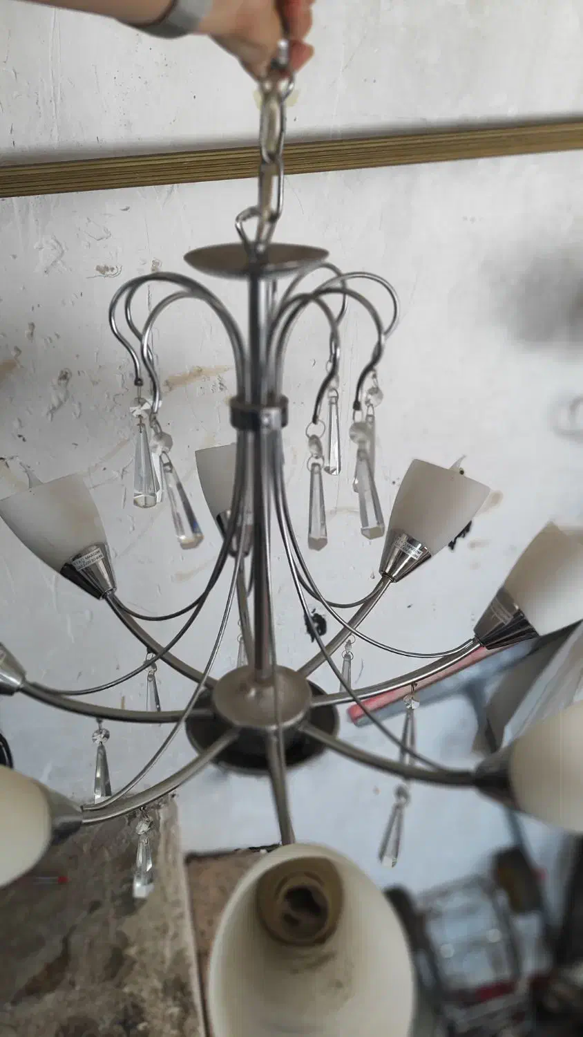 لوستر 8شاخه|لوستر و چراغ آویز|زنجان, |دیوار