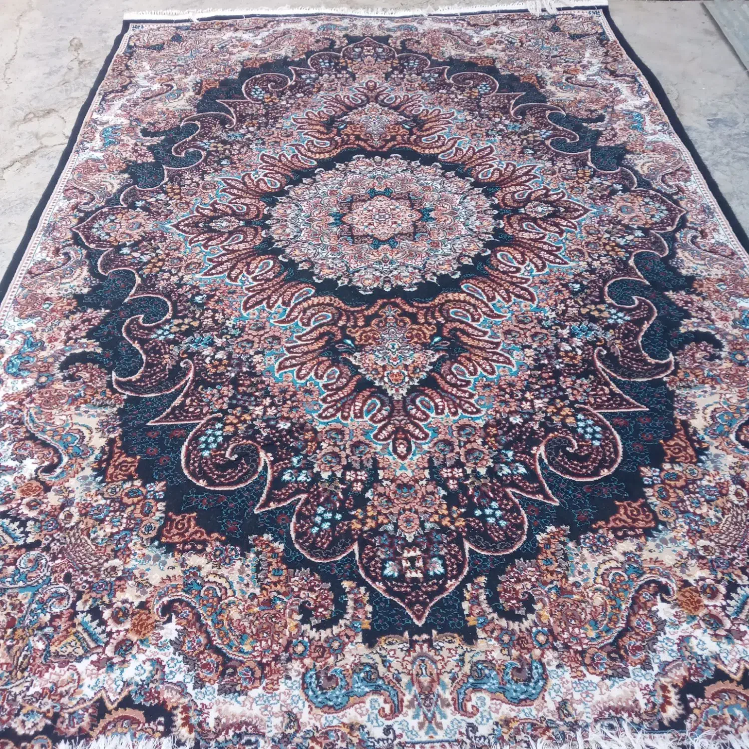 ۲ تخته ۶ متری سورمه ای|فرش|کرمانشاه, |دیوار