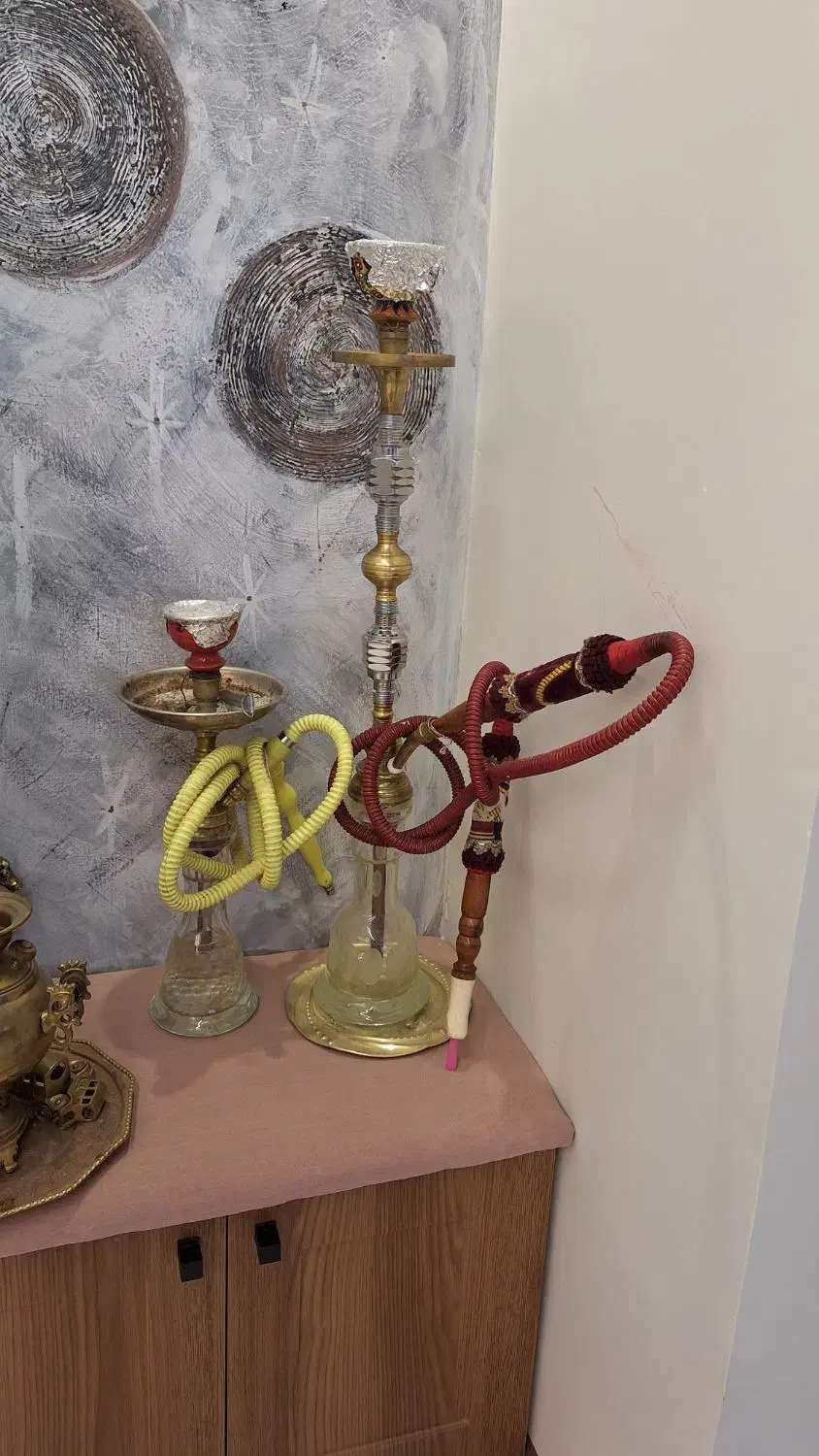 جفت قلیان برنجی و یک کباب پز|کلکسیون و سرگرمی|پردیس, فاز ۲|دیوار