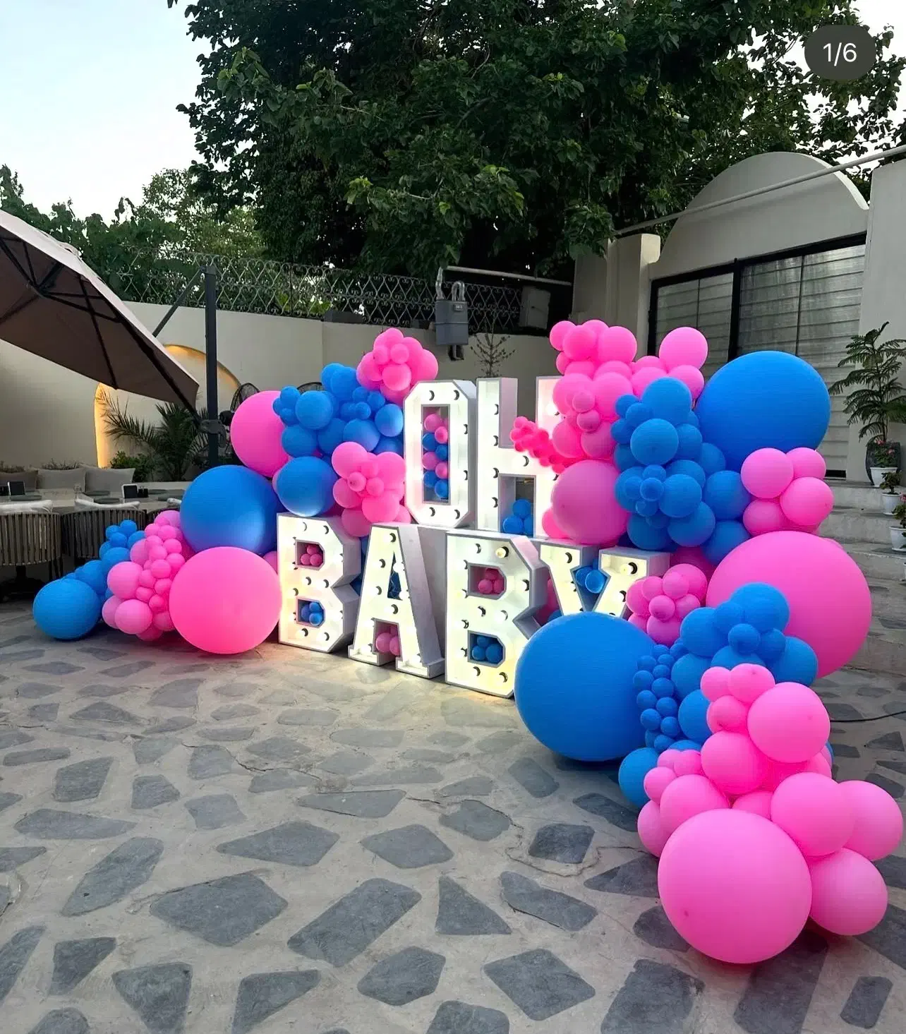 دکور تعیین جنسیت بادکنک آرایی|خدمات پذیرایی، مراسم|اصفهان, ارغوانیه|دیوار