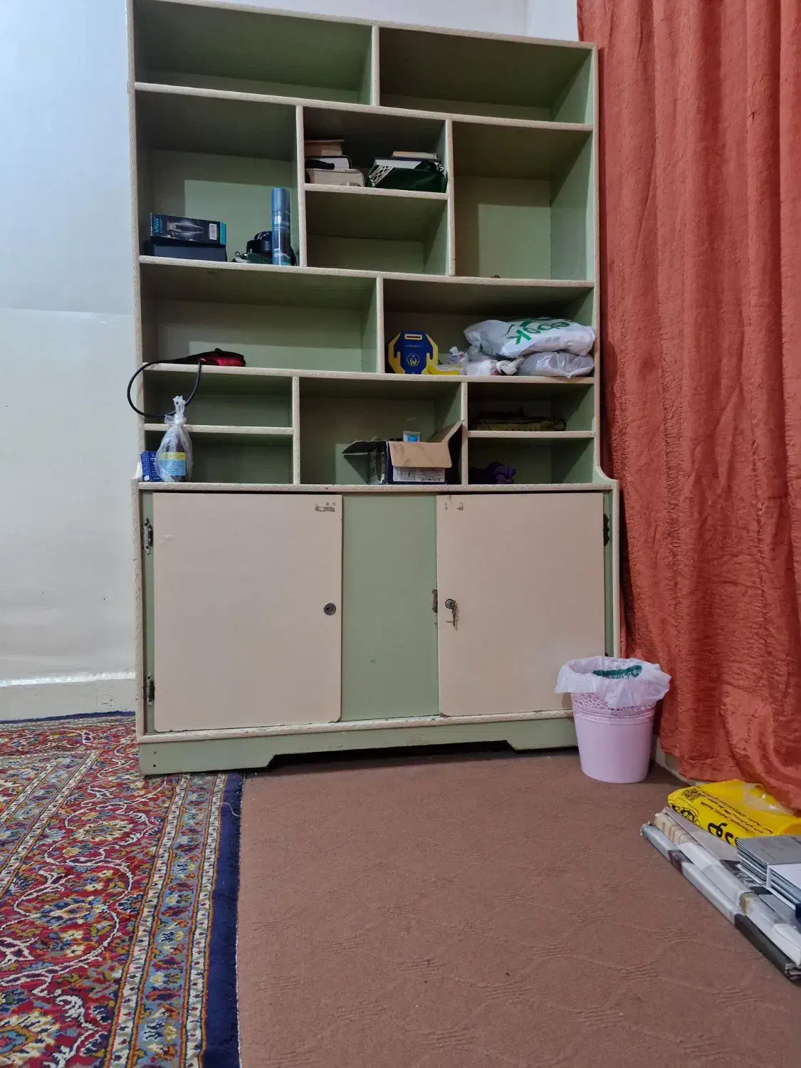 کتابخانه چوبی تمیز|کتابخانه، شلف، قفسه‌های دیواری|شوشتر, |دیوار