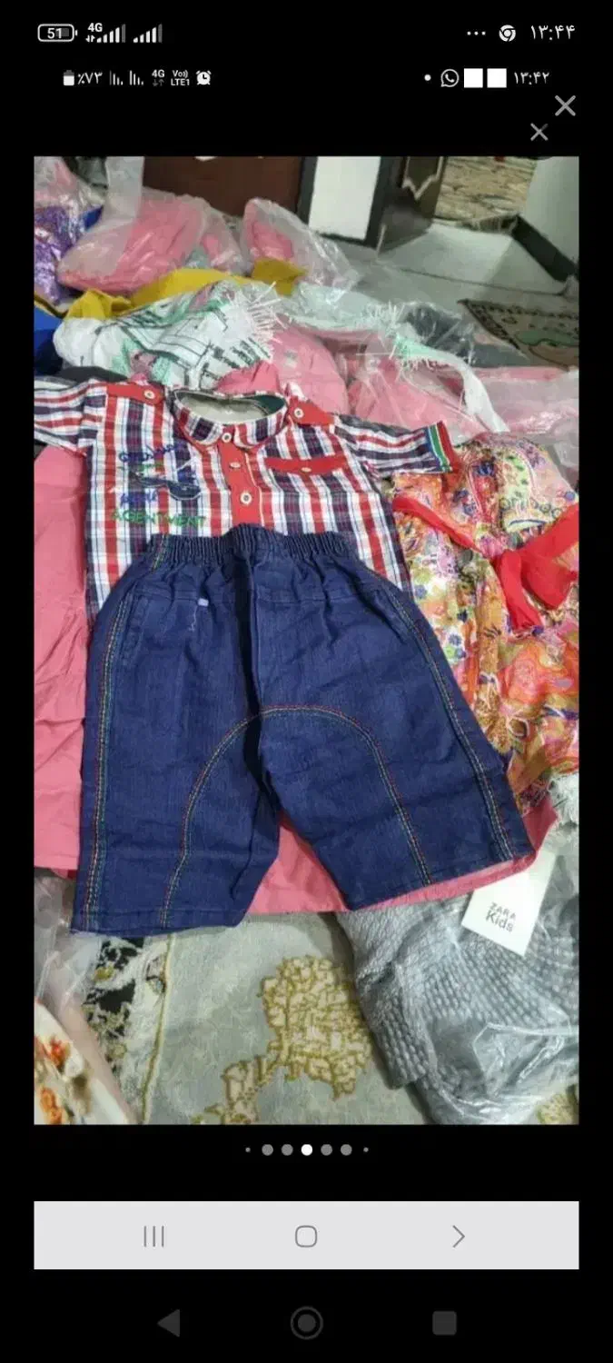 تعداد لباس بچه گانه وارداتی بصورت عمده تکی|لباس|آباده, |دیوار