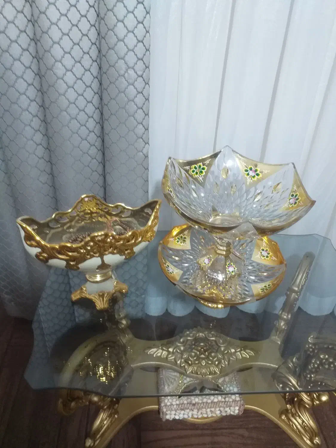 میوه خوری با شیرینی خوری وکشکول|ظروف سرو و پذیرایی|اقبالیه, |دیوار