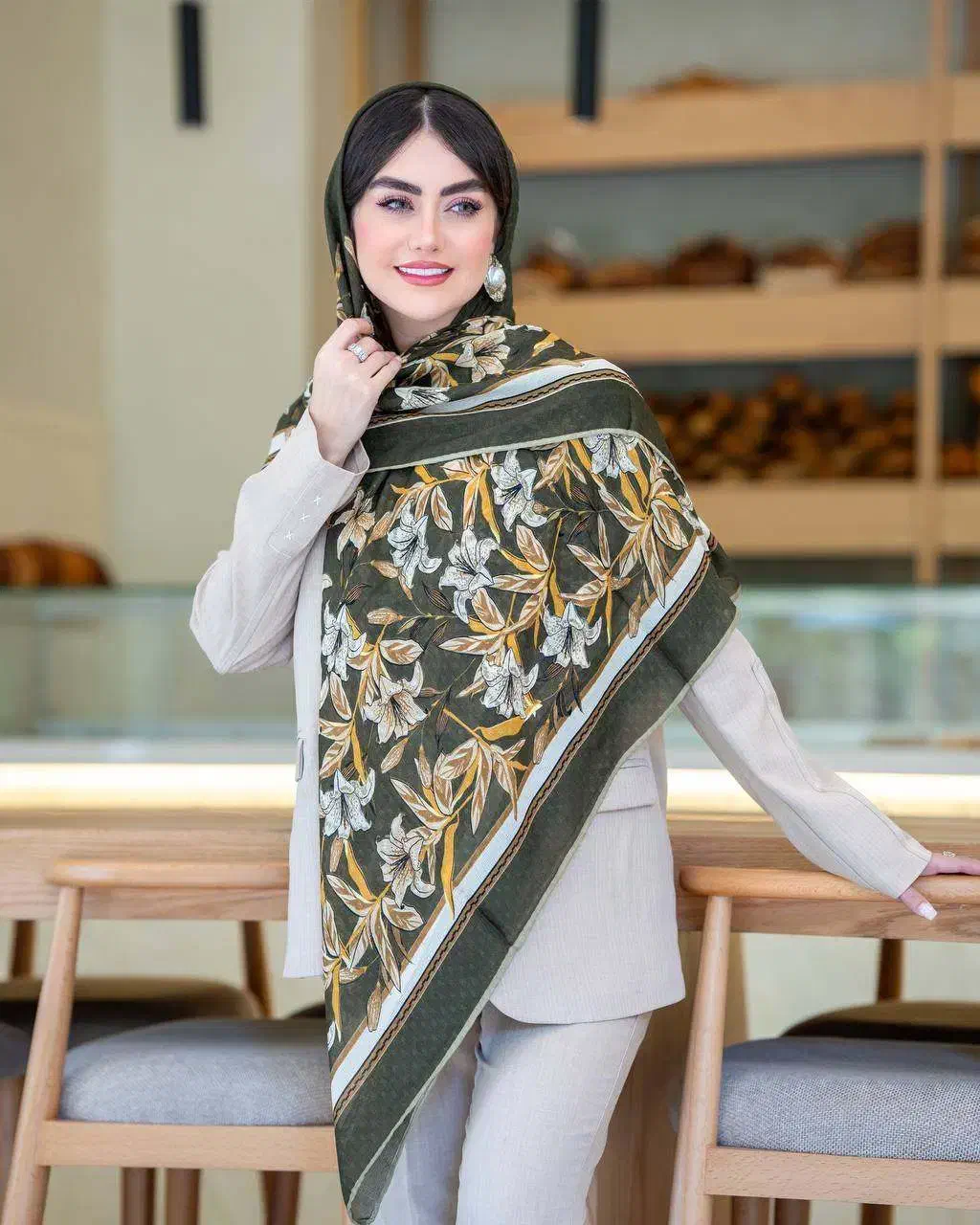 روسری چاپ خیس گارزا|لباس|گرمسار, |دیوار