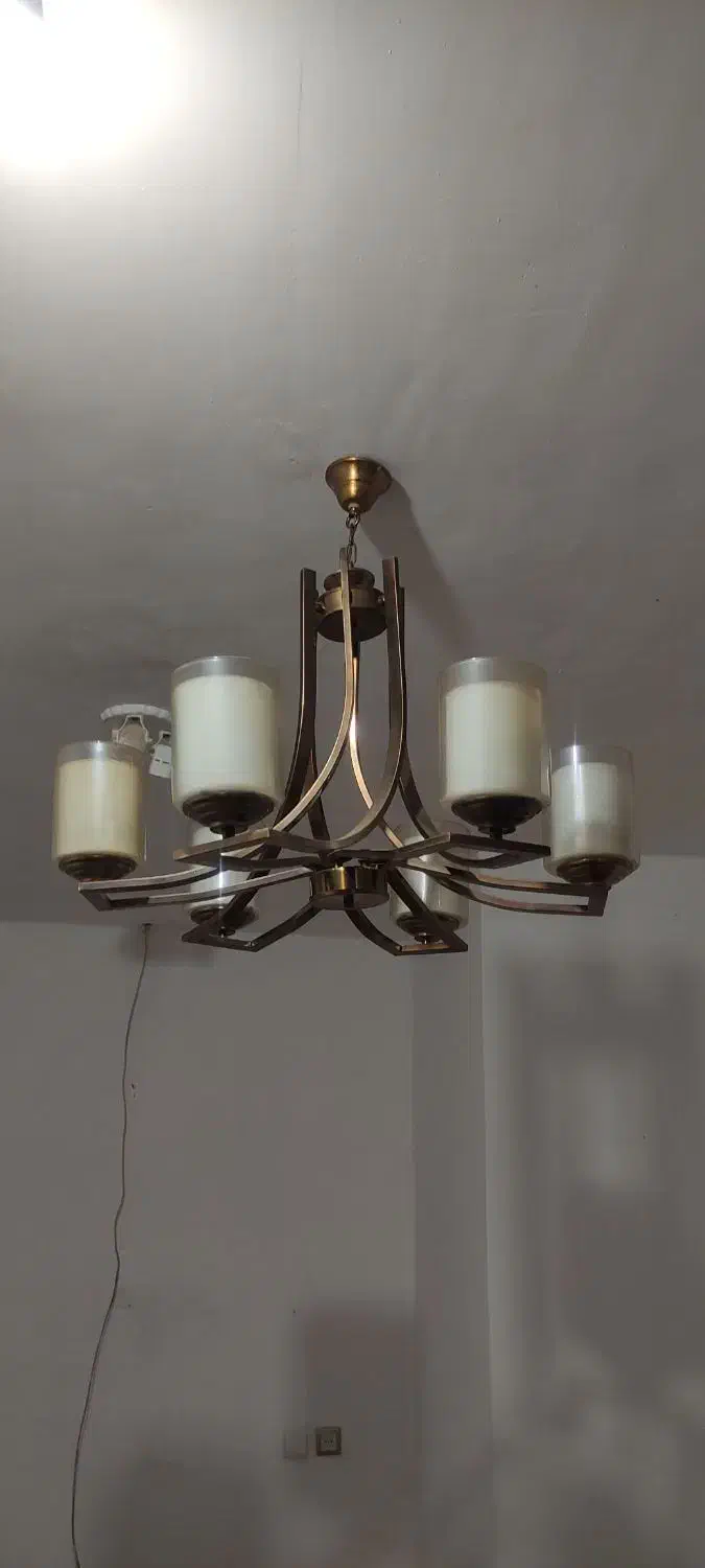 لوستر 6شاخه|لوستر و چراغ آویز|آستانه اشرفیه, |دیوار