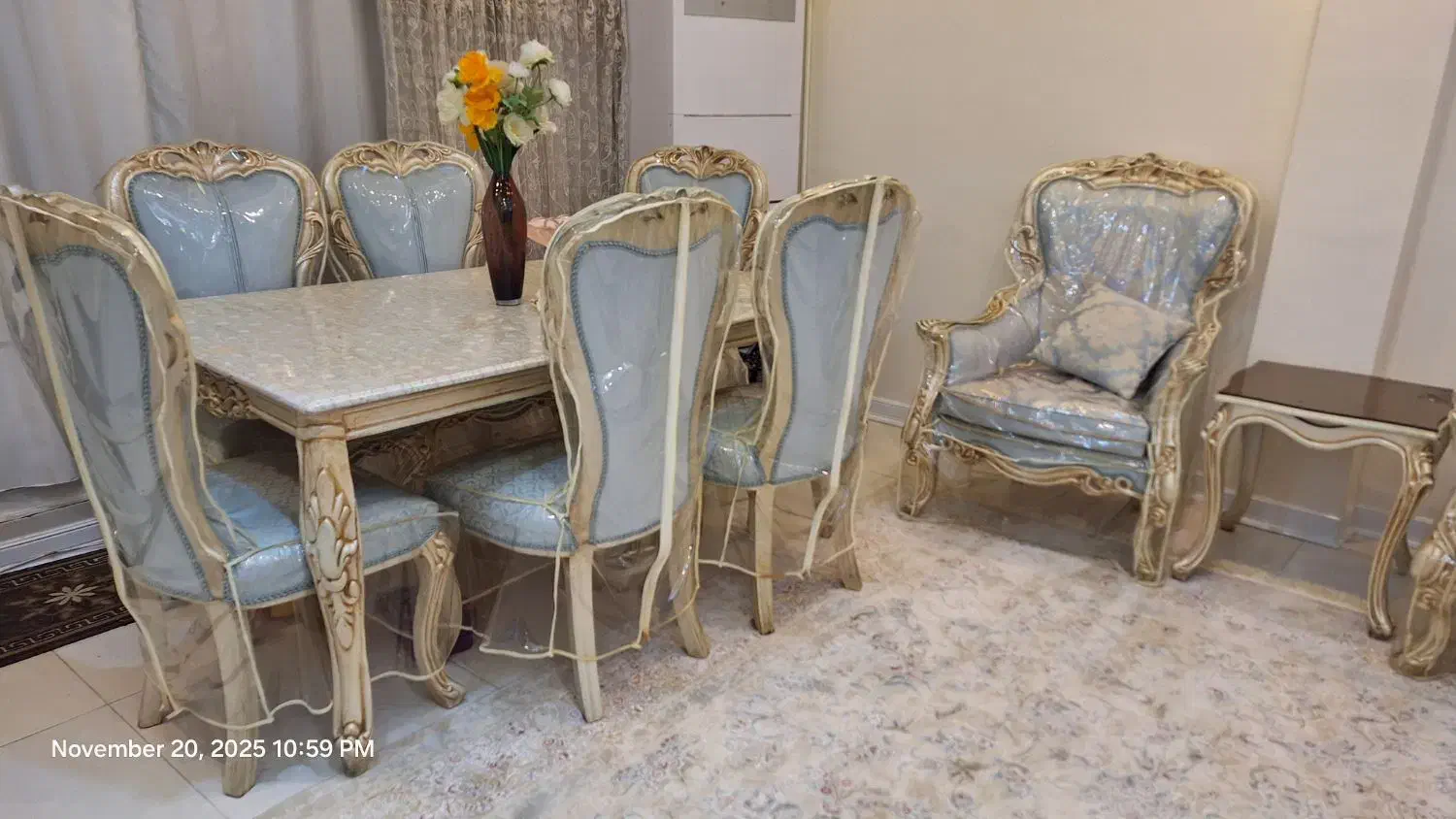 مبل ۷ نفره و نهار خوری ۶ نفره|مبلمان خانگی و میز عسلی|اهواز, کیان اباد|دیوار