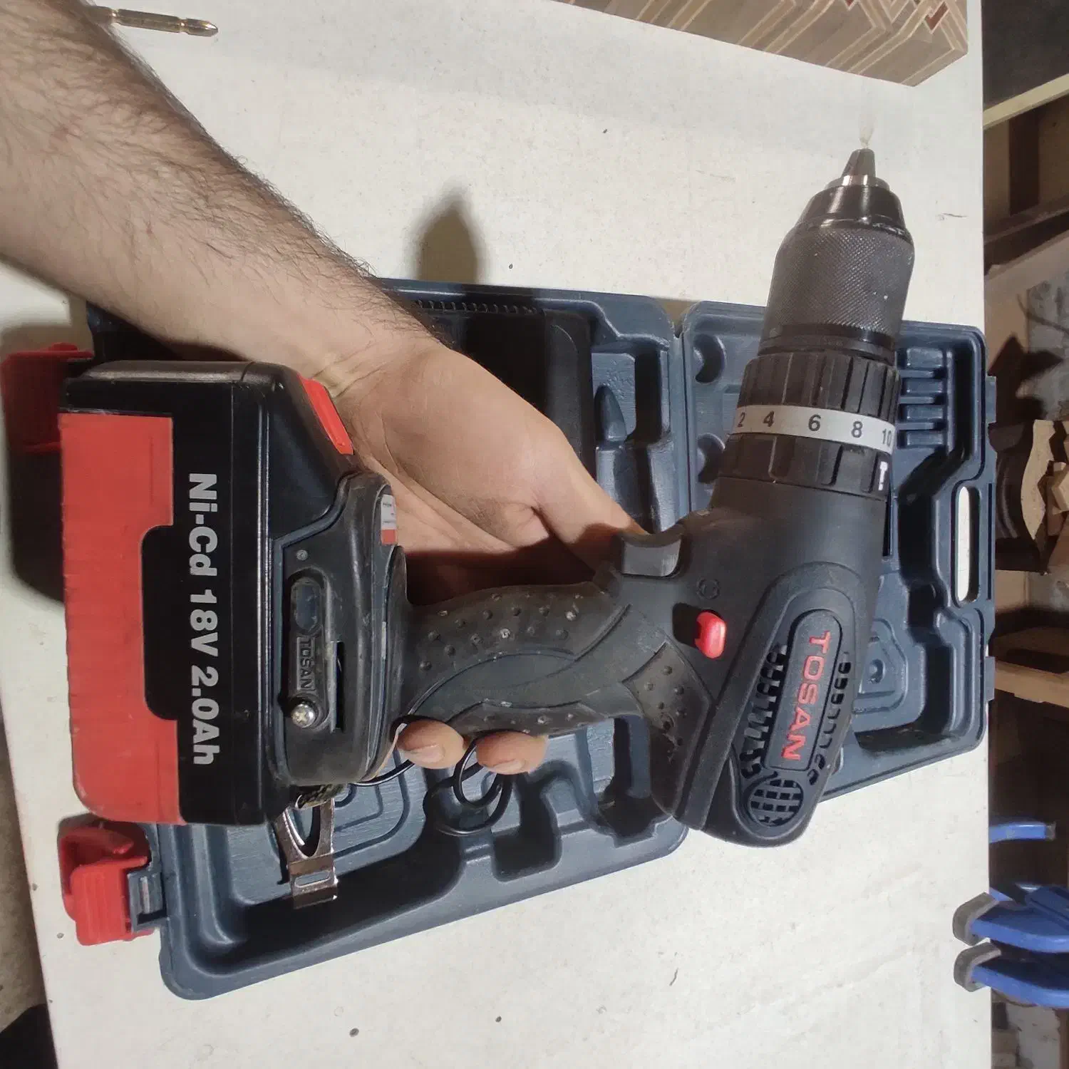 دریل پیچگوشتی شارژی 18 ولت توسن مدل 9928sc|ابزارآلات|باسمنج, |دیوار