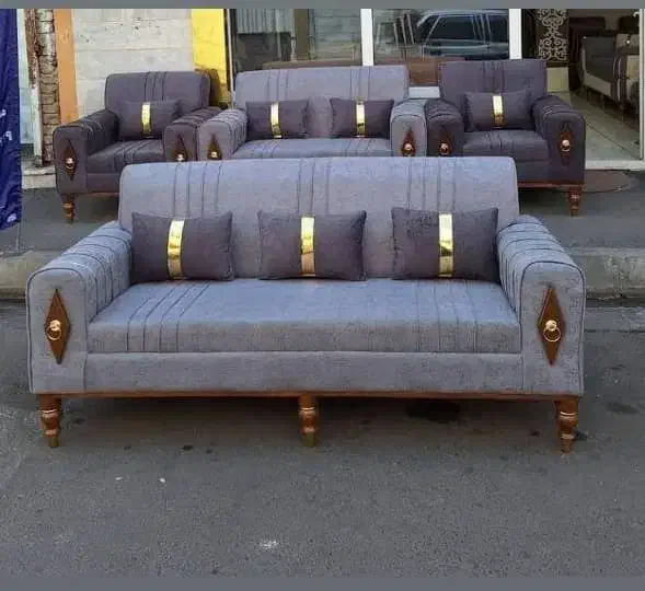 مبل. زر آبی کد 565|مبلمان خانگی و میز عسلی|پرند, فاز ۱|دیوار