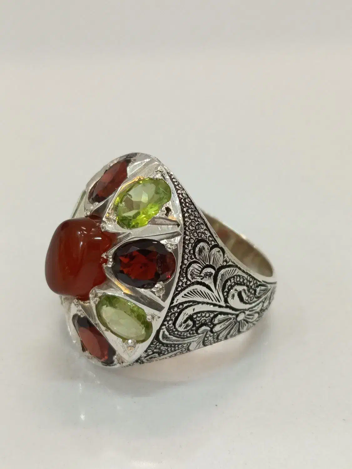 انگشتر نقره مردانه جواهری|جواهرات|گرگان, |دیوار