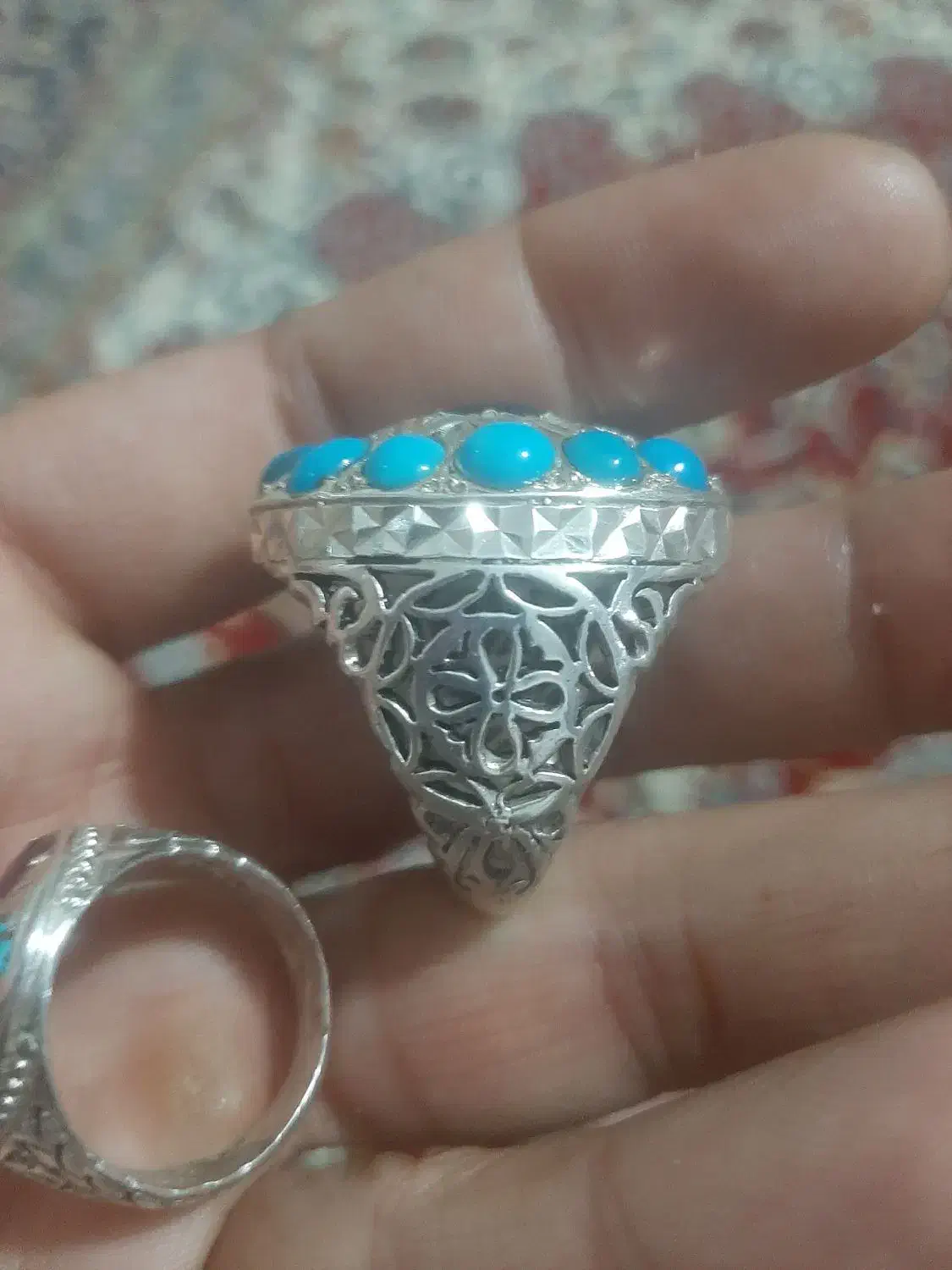 انگشتر  فیروز  یاقوت مشکی انگشتر هفت جد|جواهرات|تربت جام, معدآباد|دیوار