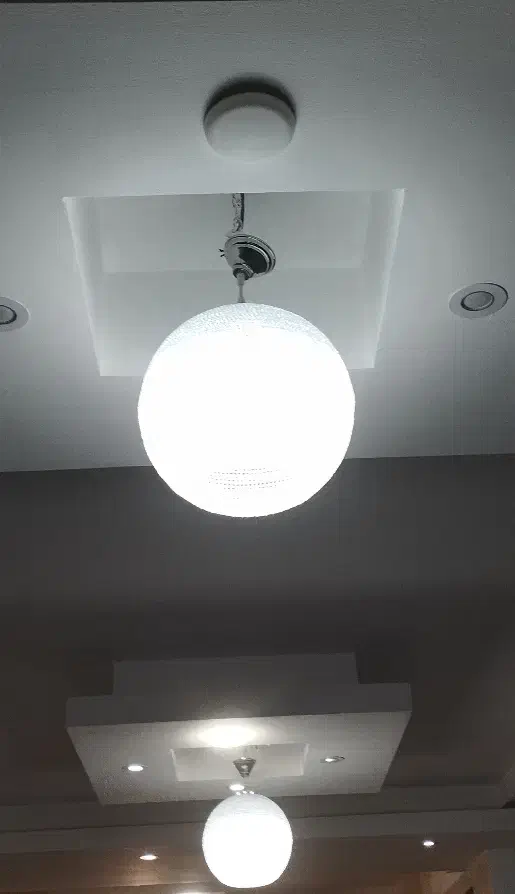 لوستر توپی آبی کمرنگ|لوستر و چراغ آویز|رودهن, |دیوار