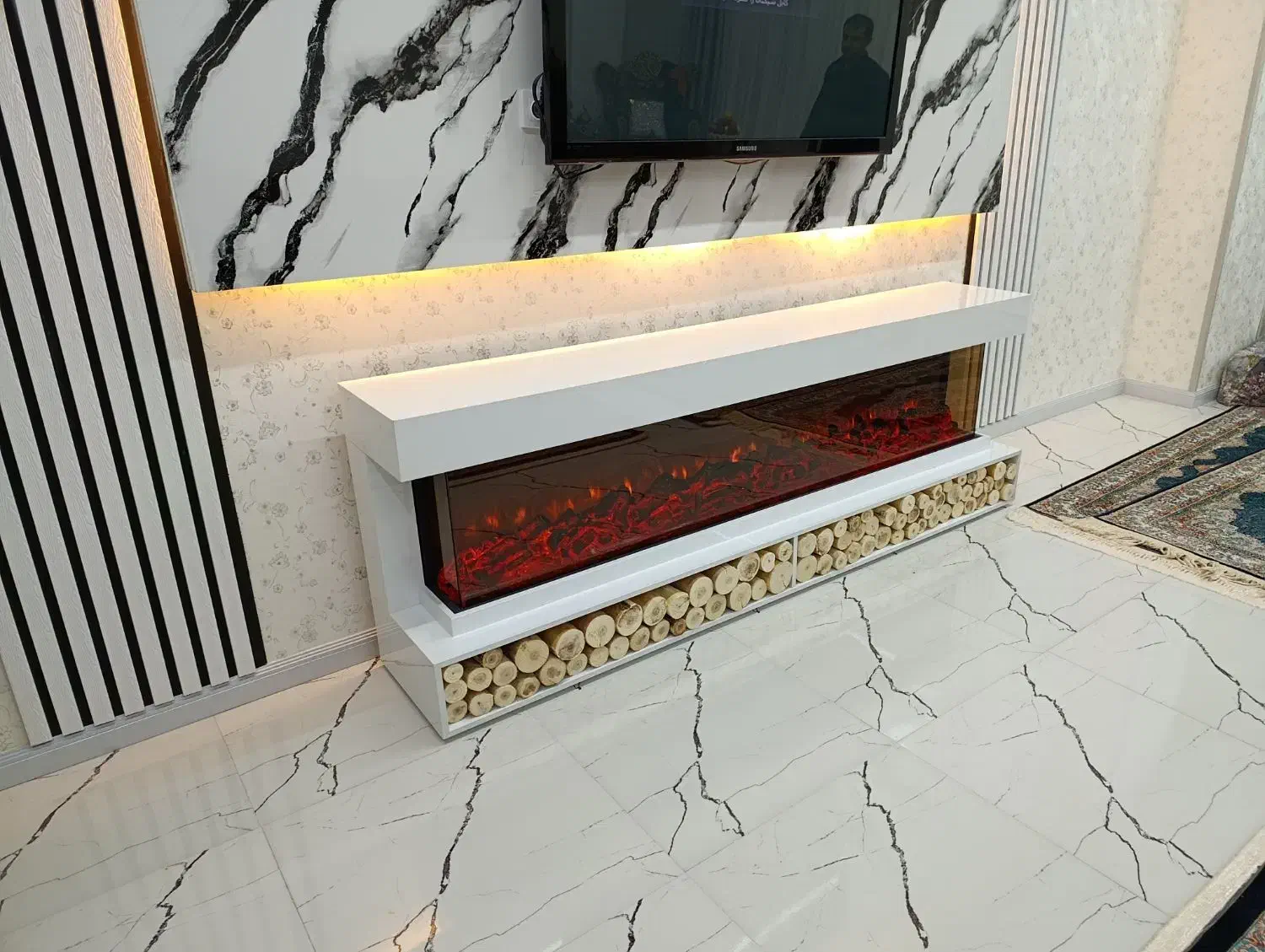 شومینه برقی میزتلویزیون|بخاری، هیتر، شومینه|تهران, استخر|دیوار