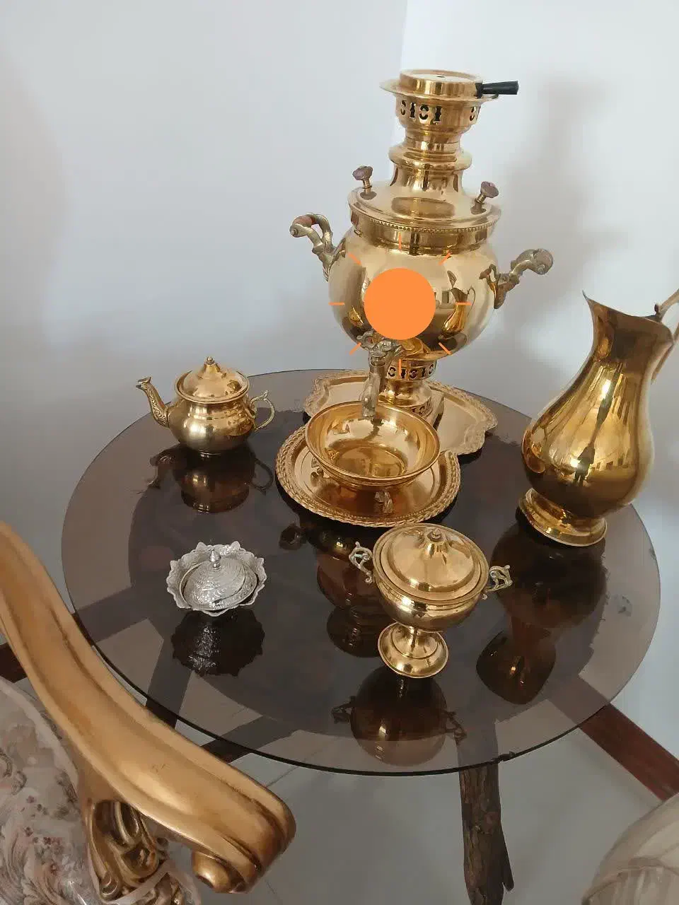 سماور برنج ۴لیتری|صنایع دستی و سایر لوازم تزئینی|الیگودرز, |دیوار