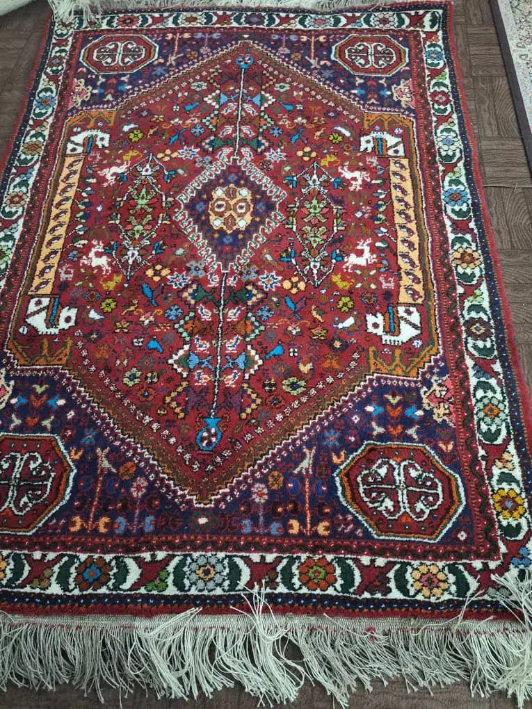 قالی دستباف|فرش|آباده, |دیوار