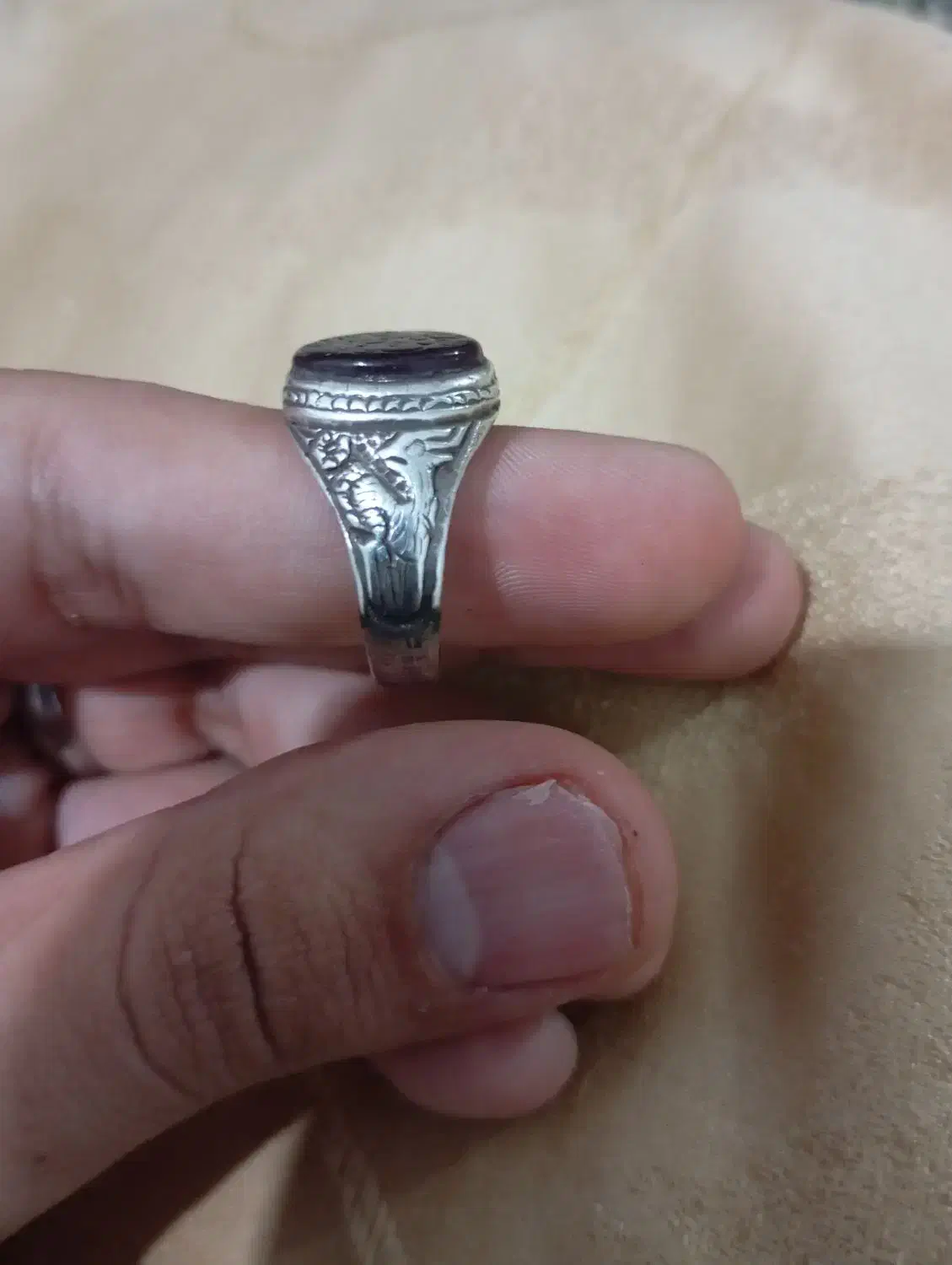 انگشتر نقره قدیمی|کلکسیون سکه، تمبر، اسکناس|خرم‌آباد, |دیوار