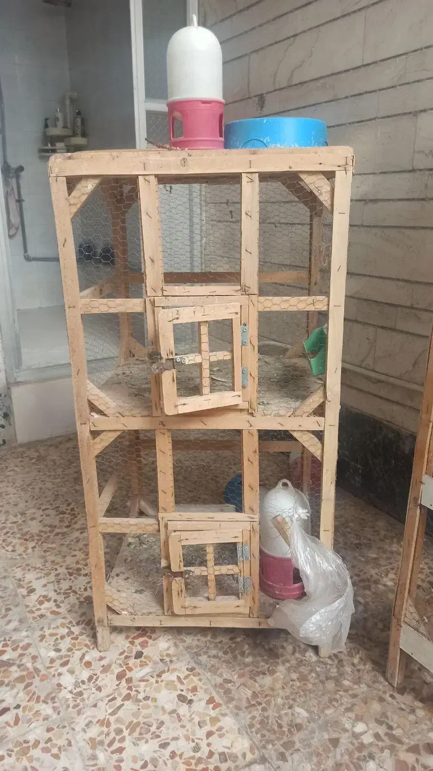 قفس دوطبق جادار|لوازم جانبی حیوانات|جهرم, |دیوار