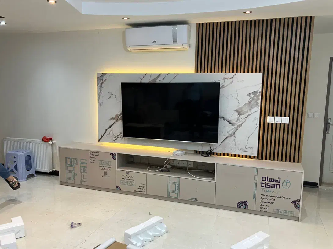 طراحی سه بعدی و اجرای تی وی وال tv wall|خدمات پیشه و مهارت|کرج, فاز ۳ گوهردشت|دیوار