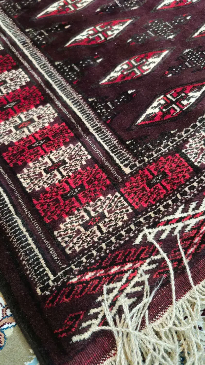 * قالیچه دستباف قدیمی ترکمن **|فرش|فردیس, شهرک سپاه|دیوار