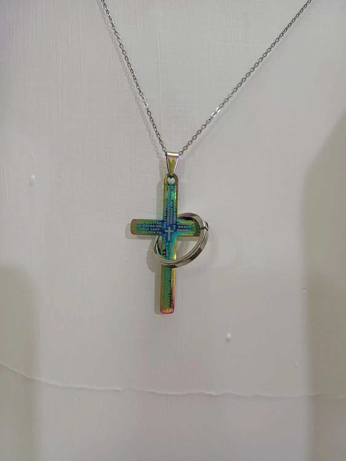 پلاک‌گردنبندصلیب هولوگرامی استیل نو‌نو خاص و کمیاب|بدلیجات|زنجان, |دیوار