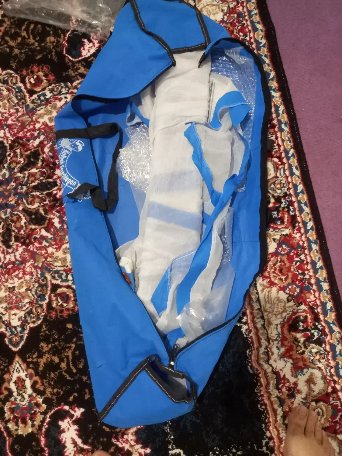 گهواره سالم نواصلااستفاده نشده آبی رنگ|تخت و صندلی بچه|قدس, شهرقدس|دیوار