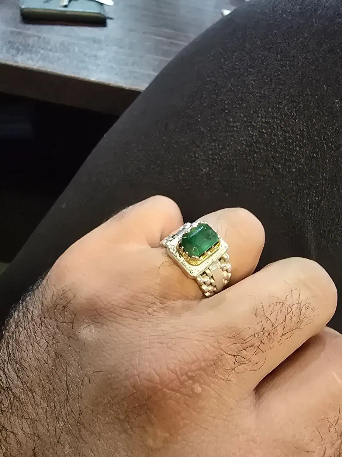 انگشتر زمرد اصلی|جواهرات|ایلام, |دیوار