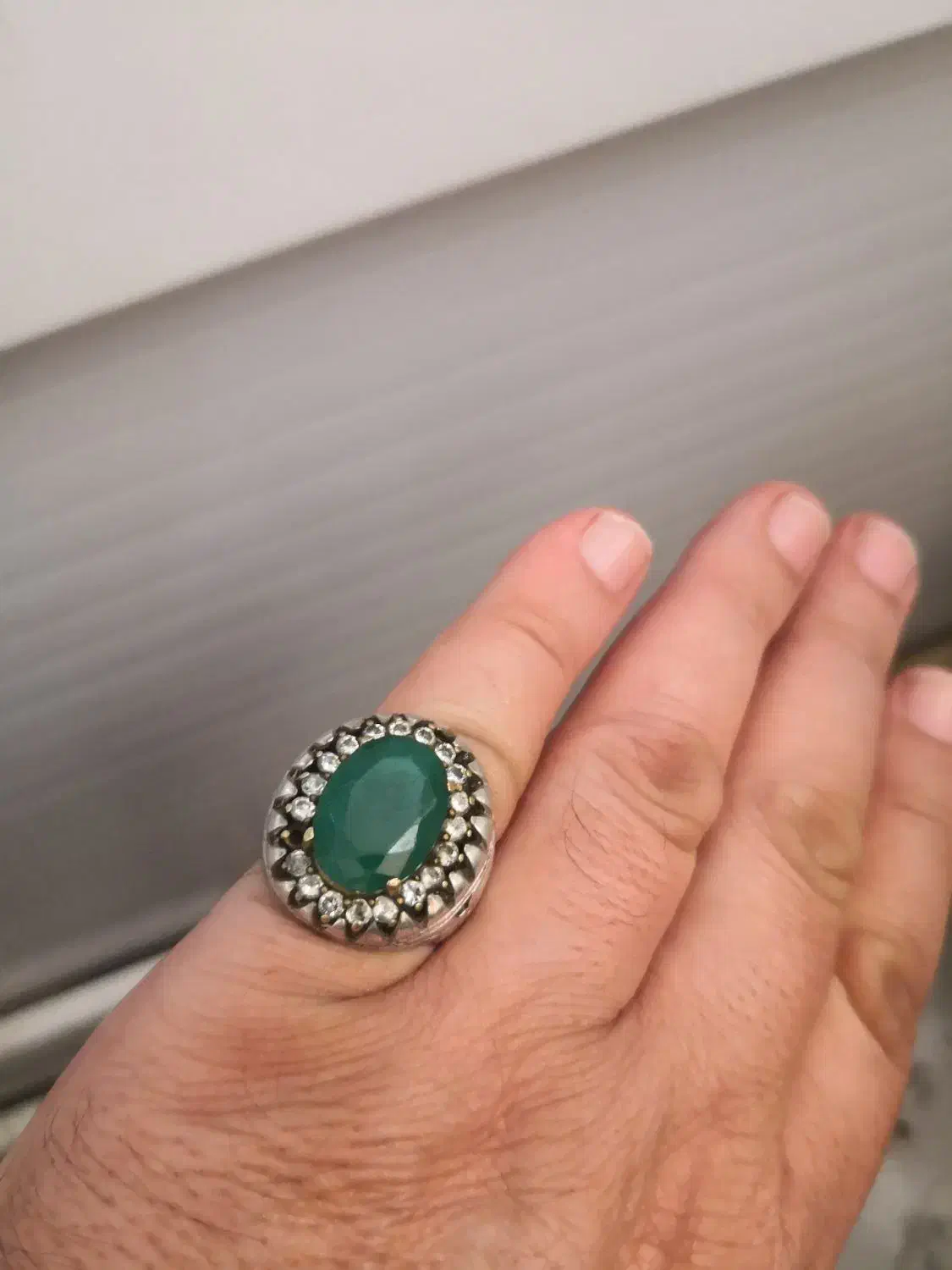 انگشتر عقیق کرزی و زمرد جی|جواهرات|کرج, حیدرآباد|دیوار