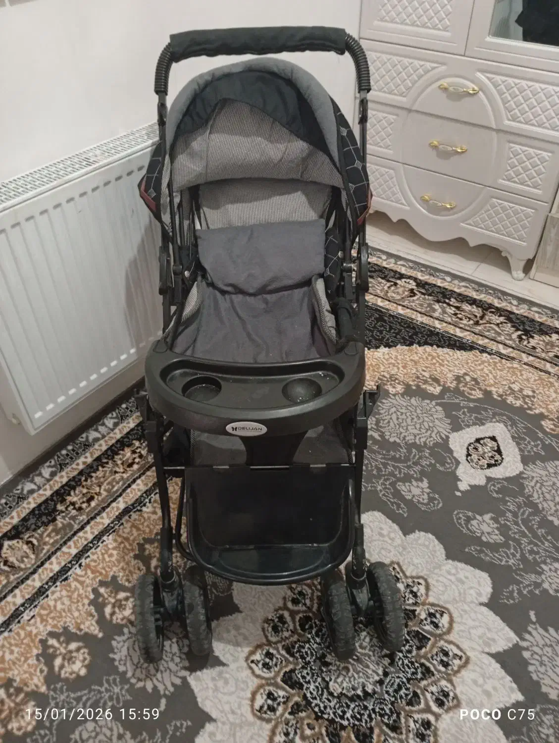 کالسکه بچه مشکی رنگ سالموتمیز|کالسکه و لوازم جانبی|پاکدشت, پاکدشت (مامازند)|دیوار