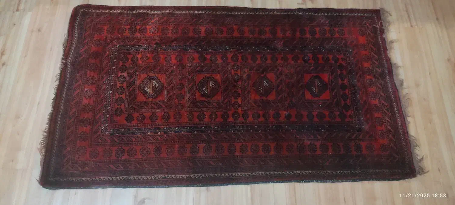 قالیچه ترکمن دستباف|فرش|تهران, سعادت‌آباد|دیوار