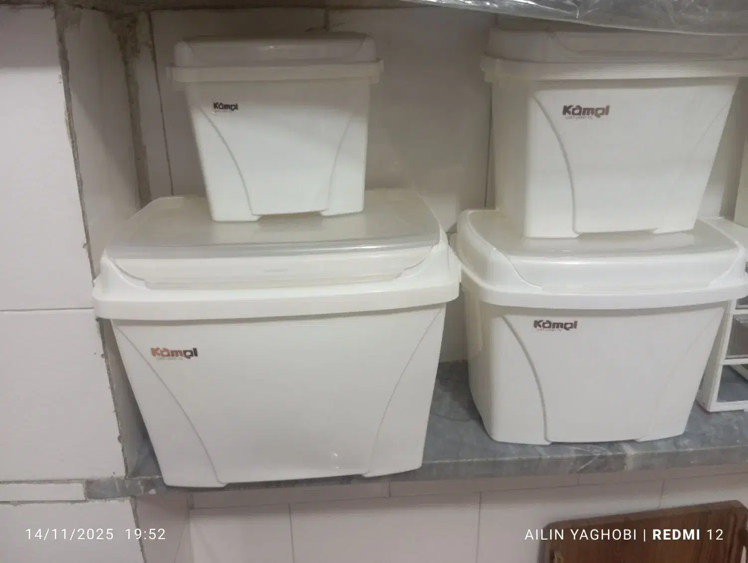 جا برنج و قند...|ظروف نگهدارنده، پلاستیکی، یک‌بارمصرف|جوانرود, |دیوار