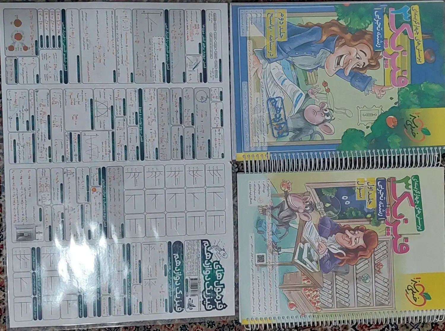 کتاب تست فیزیک پایه دوازدهم دو جلدی به همراه پوستر|کتاب و مجله آموزشی|تبریز, |دیوار