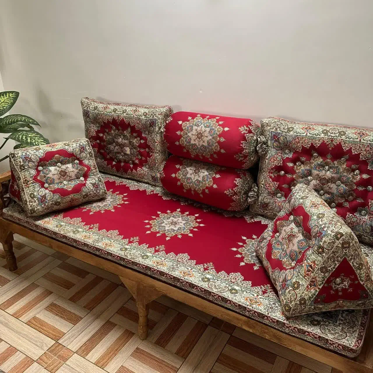 سرویس سنتی پشتی شاهنشین طرح نیلوفر و جاجیم|پشتی|تهران, هرندی|دیوار